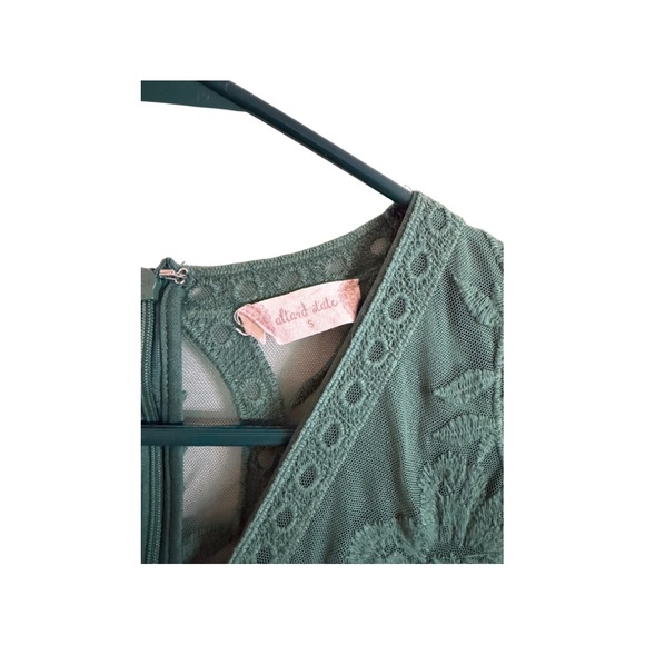 Altar'd State Emerald Lace Mini Dress - Picture 3 of 5